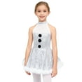 thumbnail image 1 of Sholeno Girls Halter Neck Sleeveless Sequins Tutu Dress Christmas Snowman Figure Skating Dance Dress White 6, 1 of 7