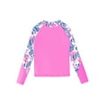 thumbnail image 1 of Sholeno Girls Long Sleeve Rash Guard Shirt Water Beach Sport Swim Top UPF 50+ Sunscreen Swimwear White 12, 1 of 5