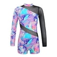 thumbnail image 1 of Sholeno Girls Mock Neck Long Sleeves Gymnastics Leotard Ballet Dance Tumbling Unitards Biketards Colorful 10, 1 of 7