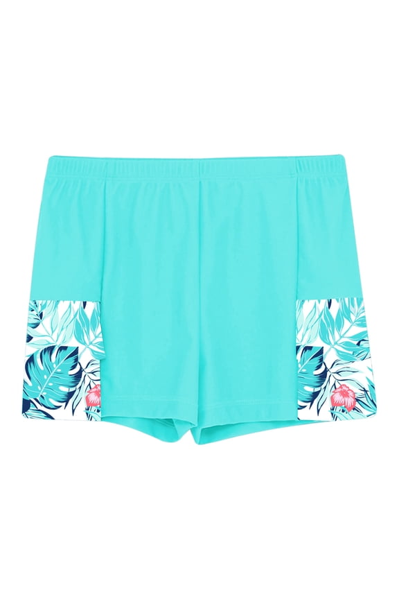 Girls UPF 50+ Swimming Bottoms Quickly Dry Beach Sports Swim Trunks Rash Guard Swim Shorts Green 10