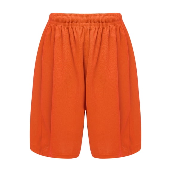 Sholeno Kids Boys Basketball Football Athletic Shorts Workout Running Booty Bottoms Summer Beach Orange 20