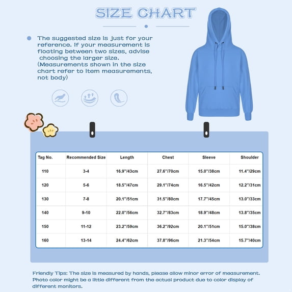 Sholeno Kids Boys Cotton Casual Sweatshirt Long Sleeve Hoodied Solid Color Pullover Tops Orange 150