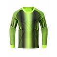 thumbnail image 1 of Sholeno Kids Boys Padded Goalie Shirt Youth Long Sleeve Goalkeeper Jersey Sports Team Training Fluorescent Green 24, 1 of 5