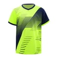 thumbnail image 1 of Sholeno Kids Boys Soccer Jersey Sports Shirt Quick Dry Fit Short Sleeve T-Shirt Breathable Athletic A Fluorescent Green M, 1 of 7
