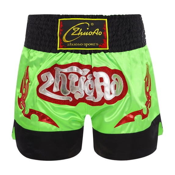Sholeno Kids Boys Stylish Printed Boxer Shorts Mid Waist Elastic Waistband Boxing Wrestling Training Green M/150