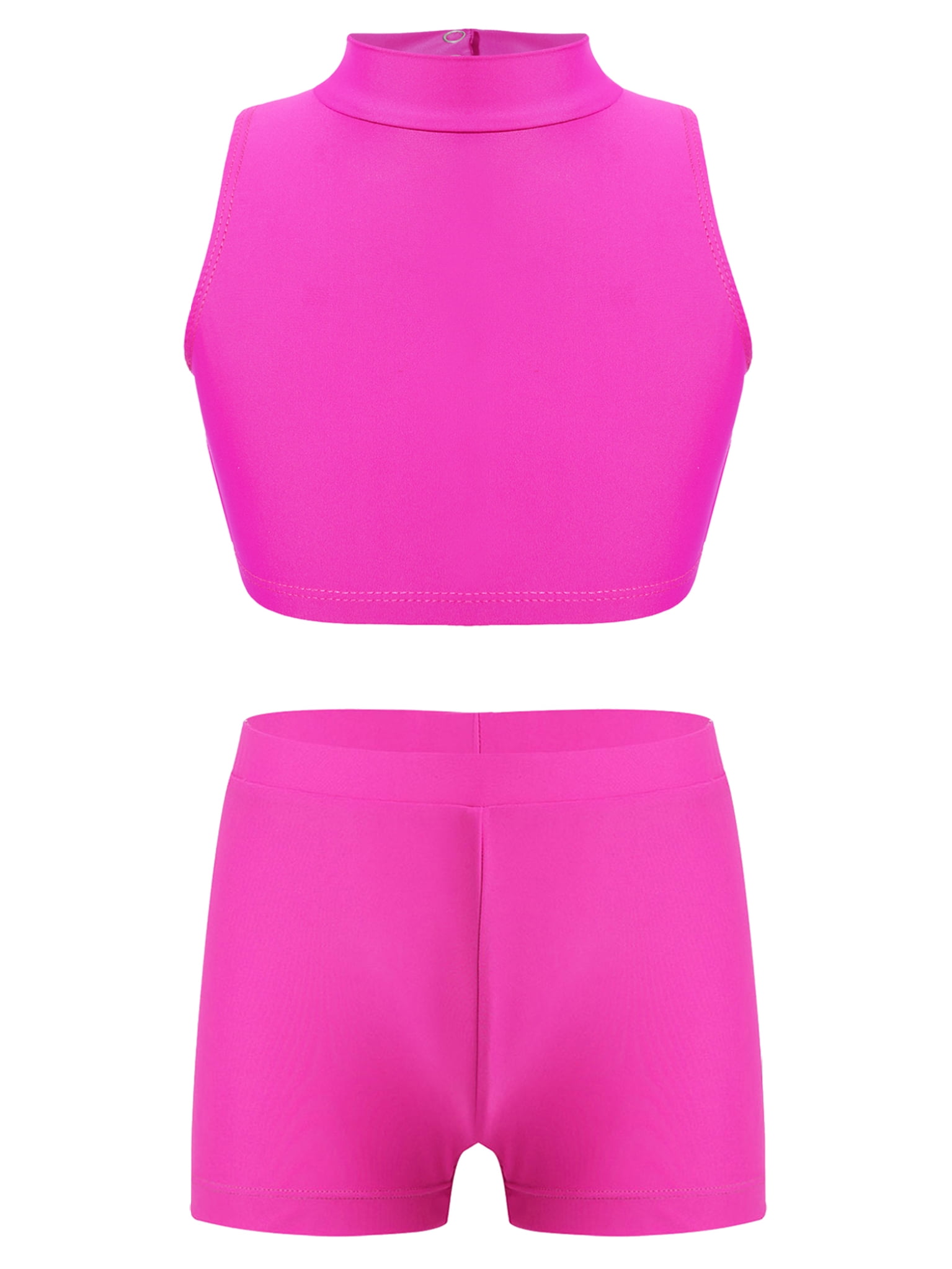 Shorts Hot Pink High Neck Top Pink Short Turtleneck Top Neck Top