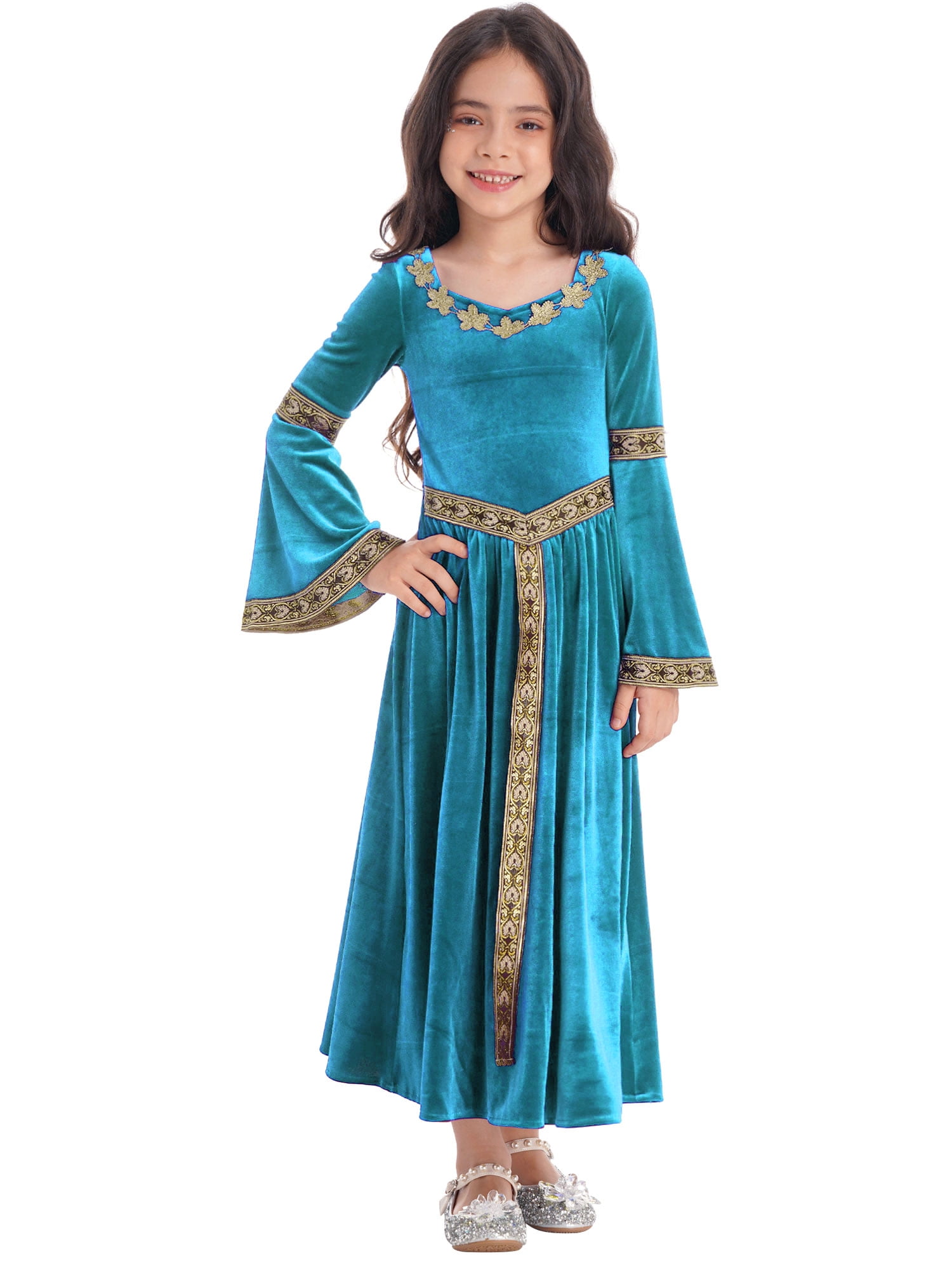 KIDS TIERED DRESS WITH BOWS 12-14 RENAISSANCE ROMANCE main image 1