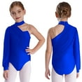 thumbnail image 1 of Sholeno Kids Girls One Shoulder Gymnastics Leotard Ballet Dance Bodysuit Jumpsuit Biketard Dancewear Blue 6, 1 of 6