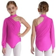 thumbnail image 1 of Sholeno Kids Girls One Shoulder Gymnastics Leotard Ballet Dance Bodysuit Jumpsuit Biketard Dancewear Hot Pink 6, 1 of 6