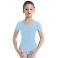 thumbnail image 1 of Sholeno Kids Girls Short Sleeve Gymnastics Leotard Ballet Dance One Piece Unitard Dancewear Bodysuit Blue 8, 1 of 7