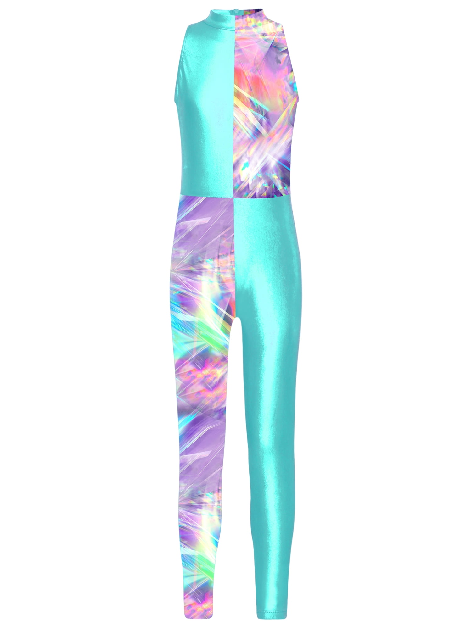 Sholeno Kids Girls Sleevless Tank Unitard One Piece Dance Gymnastics ...