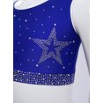 thumbnail image 1 of Sholeno Kids Girls Sparkle Sports Bra Criss Cross Back Gymnastics Yoga Tank Vest Ballet Dance Tops Bralette Blue 10, 1 of 7