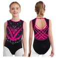 thumbnail image 1 of Sholeno Kids Girls Sparkly Gymnastics Leotard Sleeveless Crisscross Back Ballet Dance Bodysuit Shiny Activewear Hot Pink 16, 1 of 6