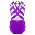 thumbnail image 1 of Sholeno Kids Girls Sparkly Gymnastics Leotard Sleeveless Sport Unitard Rhinestones Romper Figure Ice Purple 14, 1 of 4