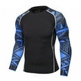thumbnail image 1 of Sholeno Men's Long Sleeves Rash Guard Sun Protection Quick Dry Water Sports Compression Swim Shirts Type D L, 1 of 3