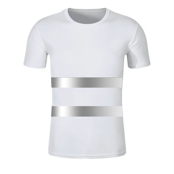 Sholeno Men's Volunteer Activities Short Sleeve T-shirts Outdoor High Visibility Reflective Safety White XXL