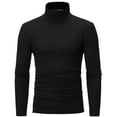 thumbnail image 1 of Sholeno Mens Thermal Base Layer Shirt Casual Slim Fit Long Sleeve Mock Turtleneck Pullover Undershirt Black L, 1 of 4
