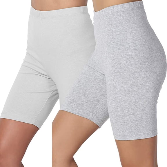 ShomPort 2 Pack Shorts Underwear for Women Comfortable Soft Elastic Waist Plus Boyshorts Bottoms