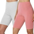 thumbnail image 1 of ShomPort 2 Pack Shorts Underwear for Women Comfortable Soft Elastic Waist Plus Boyshorts Bottoms, 1 of 8