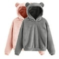 thumbnail image 1 of ShomPort 2PCS Winter Warm Soft Fleece Sweatshirts Thick Fuzzy Sweater for Women Comfy Hoodies For Women, 1 of 3
