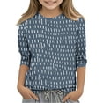 thumbnail image 1 of ShomPort 3-12 Years Baby Children Tops Graphic Print Quarter Sleeve Round Collared Trendy Tees Tops Regular Lightweight Clothes, 1 of 5