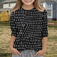 thumbnail image 1 of ShomPort 3-12 Years Baby Children Tops Graphic Print Quarter Sleeve Round Collared Trendy Tees Tops Regular Lightweight Clothes, 1 of 5