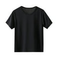 thumbnail image 1 of ShomPort 3-16 Years T-Shirts for Girls Unisex Crewneck Short Sleeve Pullover Tees Solid Color Workout Summer Activewear, 1 of 5