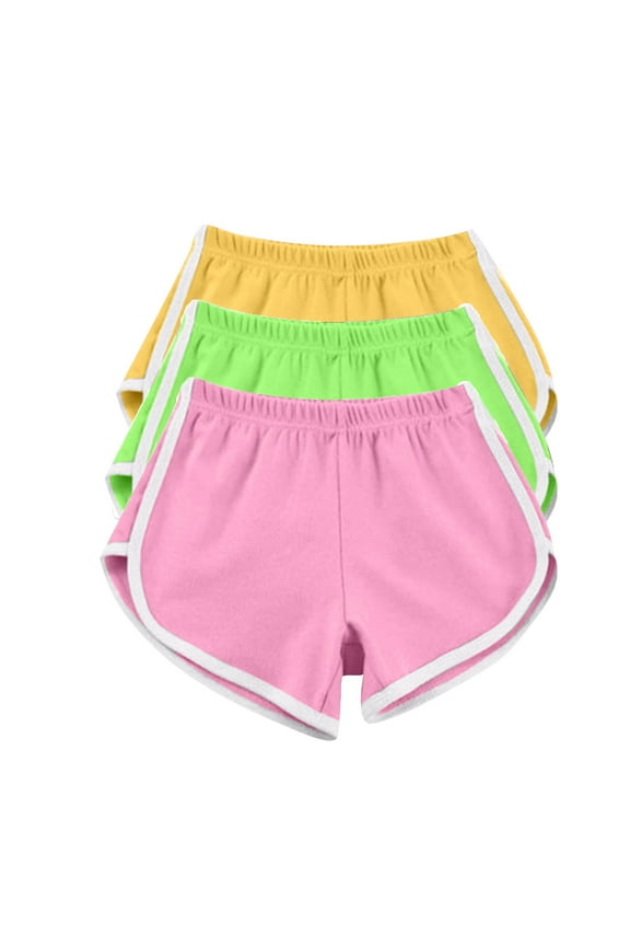 3 Piece Athletic Shorts Summer Comfortable Elastic Waist Multicolor Yoga Workout Running Shorts