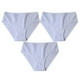 thumbnail image 1 of ShomPort 3pc Cotton Underwear for Women Mid Waist Comfortable Hipster Panties Basic Knit Briefs, 1 of 3