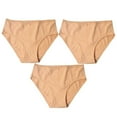 thumbnail image 1 of ShomPort 3pc Cotton Underwear for Women Mid Waist Comfortable Hipster Panties Basic Knit Briefs, 1 of 4
