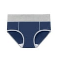 thumbnail image 1 of ShomPort 5 Pack Plus Size Underwear for Women Cotton Breathable Briefs Color Block Hipster Panties M-5X, 1 of 5