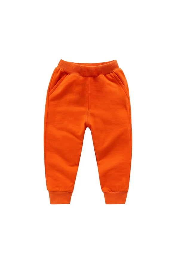 Baby Boys Girls Sweatpants Casual Cotton Solid Color Sport Jogger Pants Infant Athletic Trousers with Pockets