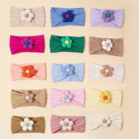 ShomPort Baby Girls Headbands Cute Soft Hairbands Comfy Cotton Hair Accessories for Newborn Infant Toddler