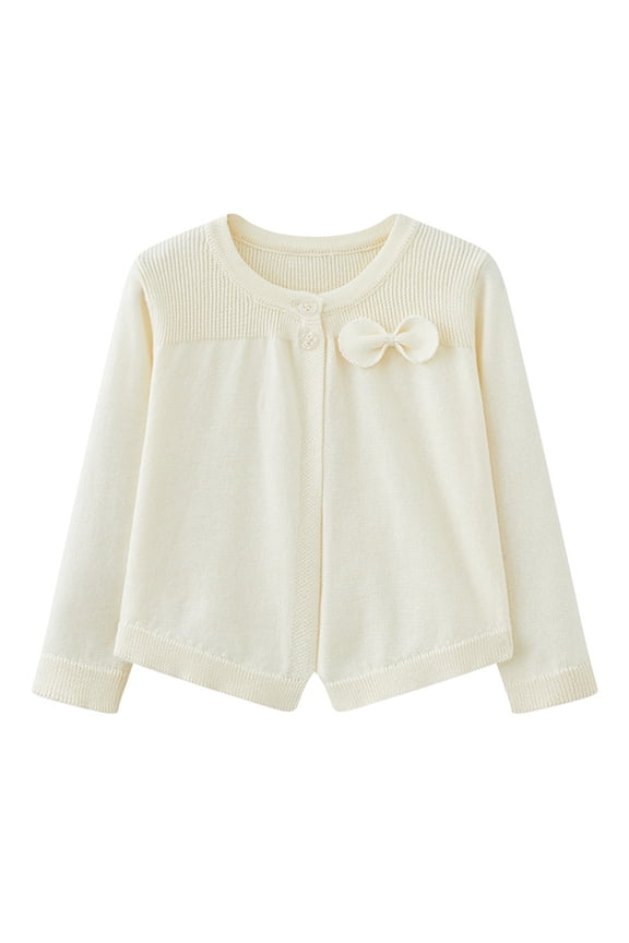 Baby Girls Soft Cotton Long Sleeve Cardigan Rib Knit Buttons Sweater Girl's Coat for Fall Spring