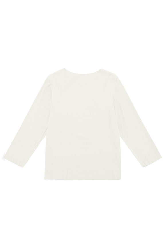 Baby Kids Solid Color Undershirt Long Sleeve Round Neck Loose Lightweight T-Shirt Breathable Basic Layer Tops