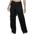 thumbnail image 1 of ShomPort Baggy Cargo Pants for Women Drawstring Elastic High Waist Cargo Pants Multiple Pockets Jogger Pants, 1 of 8