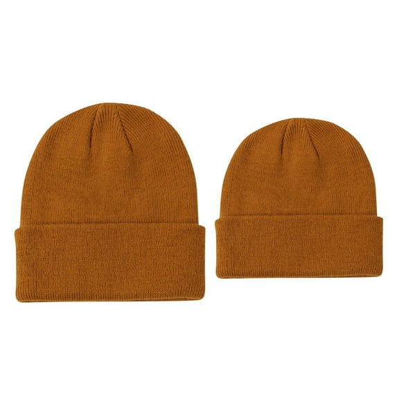 ShomPort Beanies for Boys Girls Lightweight Rolled Cuff Cotton Soft Solid Color Caps Fall Winter Thermal Daily Ski Hats