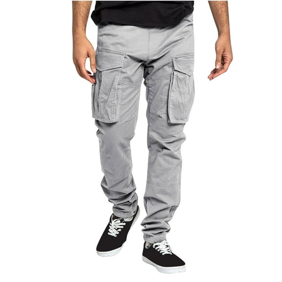ShomPort Black Sweatpants Men Solid Color Casual Fall Long Pants Cotton Soft Jogger with Pocket Trousers For Men