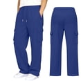 thumbnail image 1 of ShomPort Boys Cargo Pants Elastic Waist Drawstring Straight Leg Cargo Sweatpants with Pockets Casual Kids Uniform Pant, 1 of 8