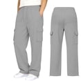 thumbnail image 1 of ShomPort Boys Cargo Pants Elastic Waist Drawstring Straight Leg Cargo Sweatpants with Pockets Casual Kids Uniform Pant, 1 of 8
