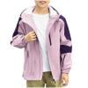 ShomPort Boys Girls Rain Jacket Waterproof Hooded Raincoat Outdoor Windbreaker with Pockets for Kids