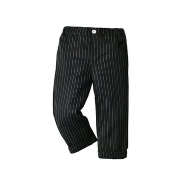 ShomPort Boys School Uniform Pants, Comfortable Flat Front Pull-on Twill Suit Pants Kids Fall Winter Casual Trousers