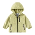 thumbnail image 1 of ShomPort Boys Windbreaker Jackets Elastic Cuff Zip up Hooded with Multi Pockets Athletic Outdoor Casual Warm Coat, 1 of 3