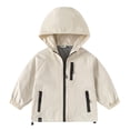 thumbnail image 1 of ShomPort Boys Windbreaker Jackets Elastic Cuff Zip up Hooded with Multi Pockets Athletic Outdoor Casual Warm Coat, 1 of 3