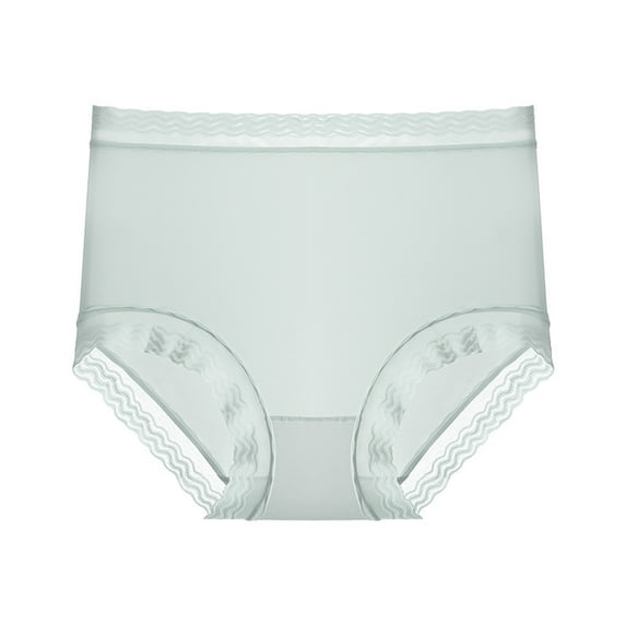 ShomPort Breathable Panties for Women Stretchy Thin Underwear Lace Trim Seamless Hipster Briefs