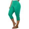 thumbnail image 1 of ShomPort Capri Leggings for Women Summer Elastic High Waist Yoga Workout Pants, 1 of 8
