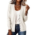 thumbnail image 1 of ShomPort Cardigan Sweaters for Women Button down Knit Cardigans Casual Lightweight Sweater, 1 of 5