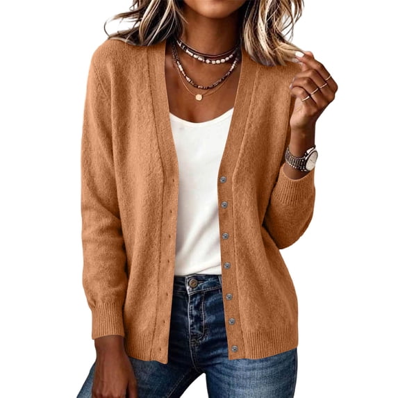 ShomPort Cardigan Sweaters for Women Button down Knit Cardigans Casual Lightweight Sweater