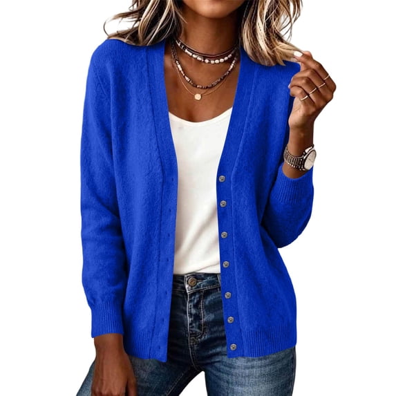 ShomPort Cardigan Sweaters for Women Button down Knit Cardigans Casual Lightweight Sweater