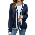 thumbnail image 1 of ShomPort Womens Cardigan Sweaters Fall Open Front Long Sleeve Button down Knitted Cardigans, 1 of 8